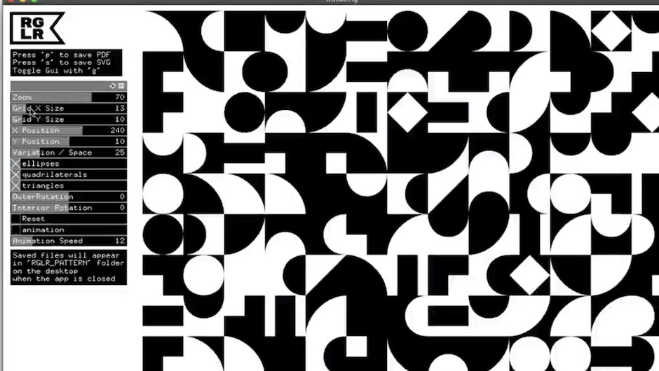 maze like generative pattern artwork screenshot